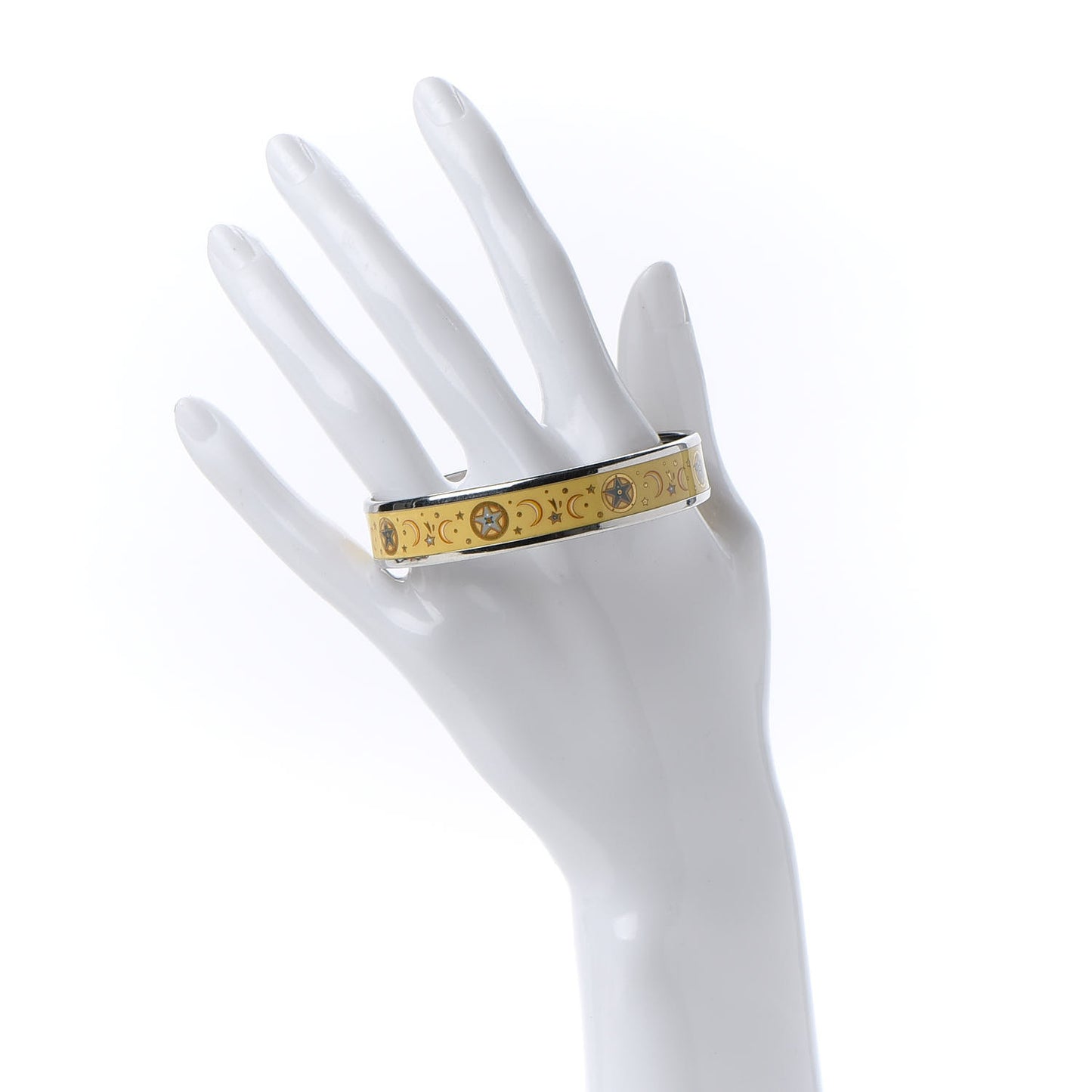 Enamel Printed Medium Moon Stars Bracelet 70 Yellow