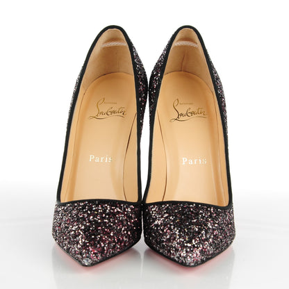 Christian Louboutin Glitter Pigalle 120 Pumps 35.5 Rose Antique Black 2 of 7