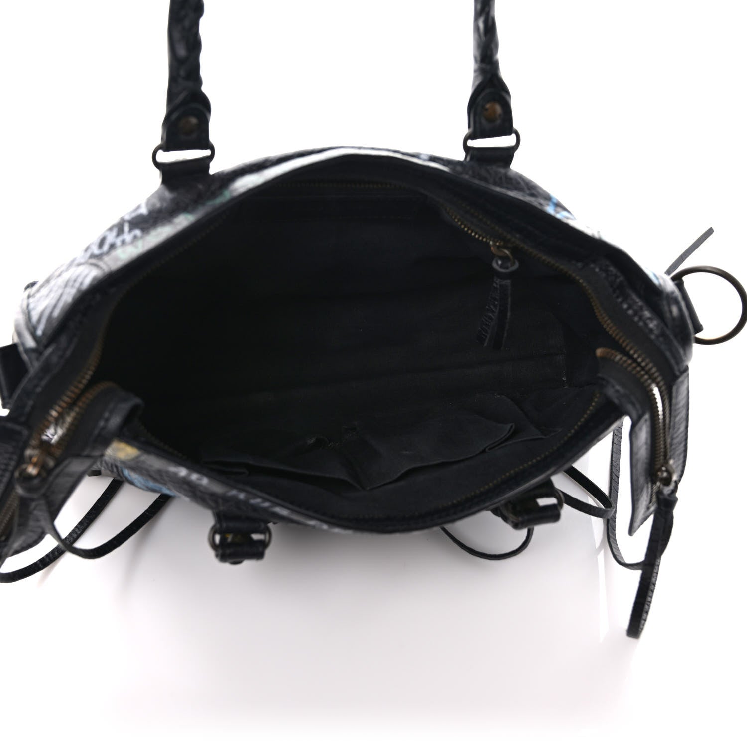Balenciaga Agneau Graffiti All Over Classic Hardware S City Black Multicolor 5 of 11
