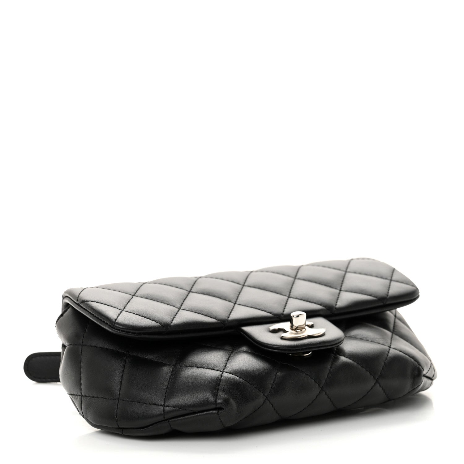 Chanel Calfskin Quilted CC Uniform Flap Belt Bag Black 4 of 11