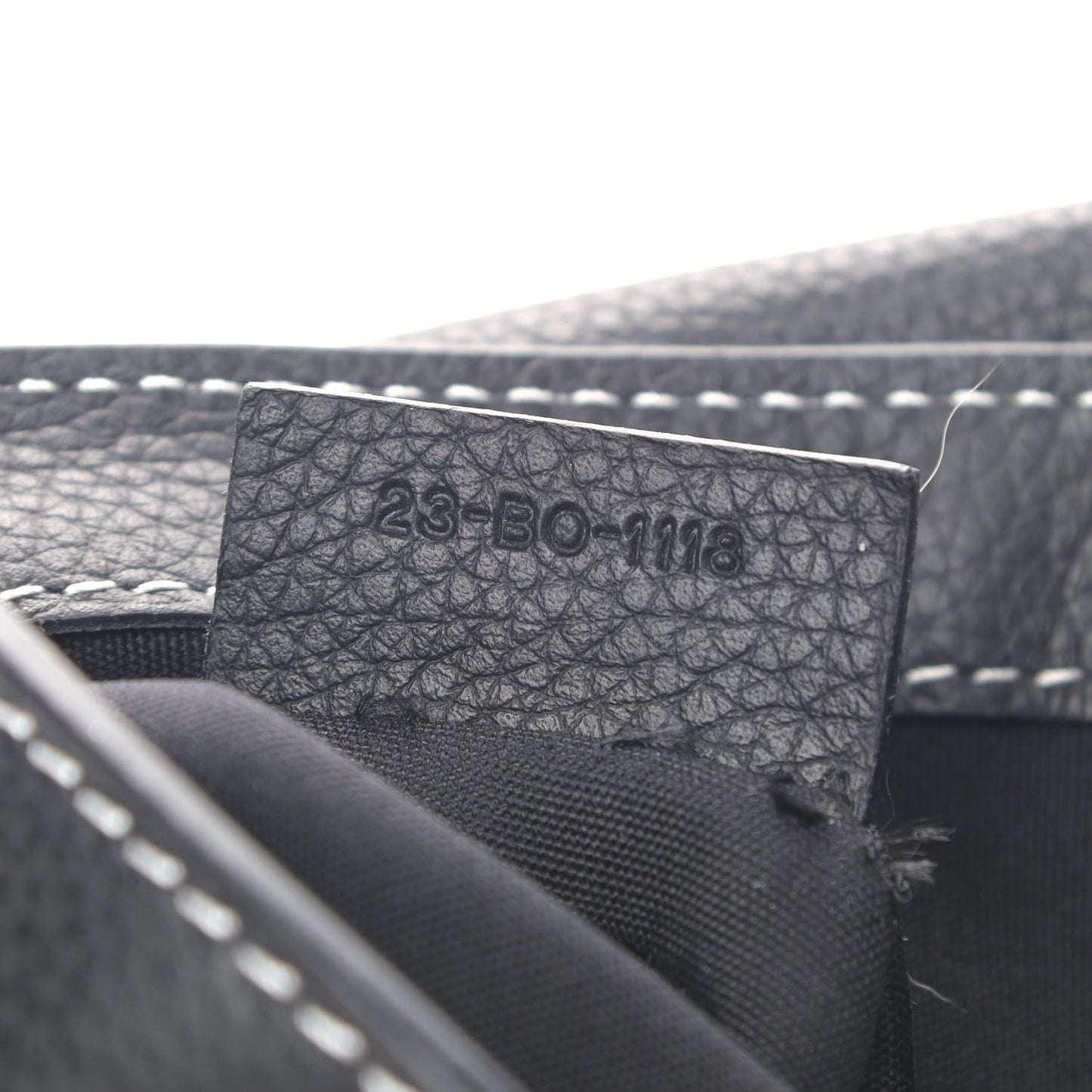X KAWS Grained Calfskin Saddle Pouch Black