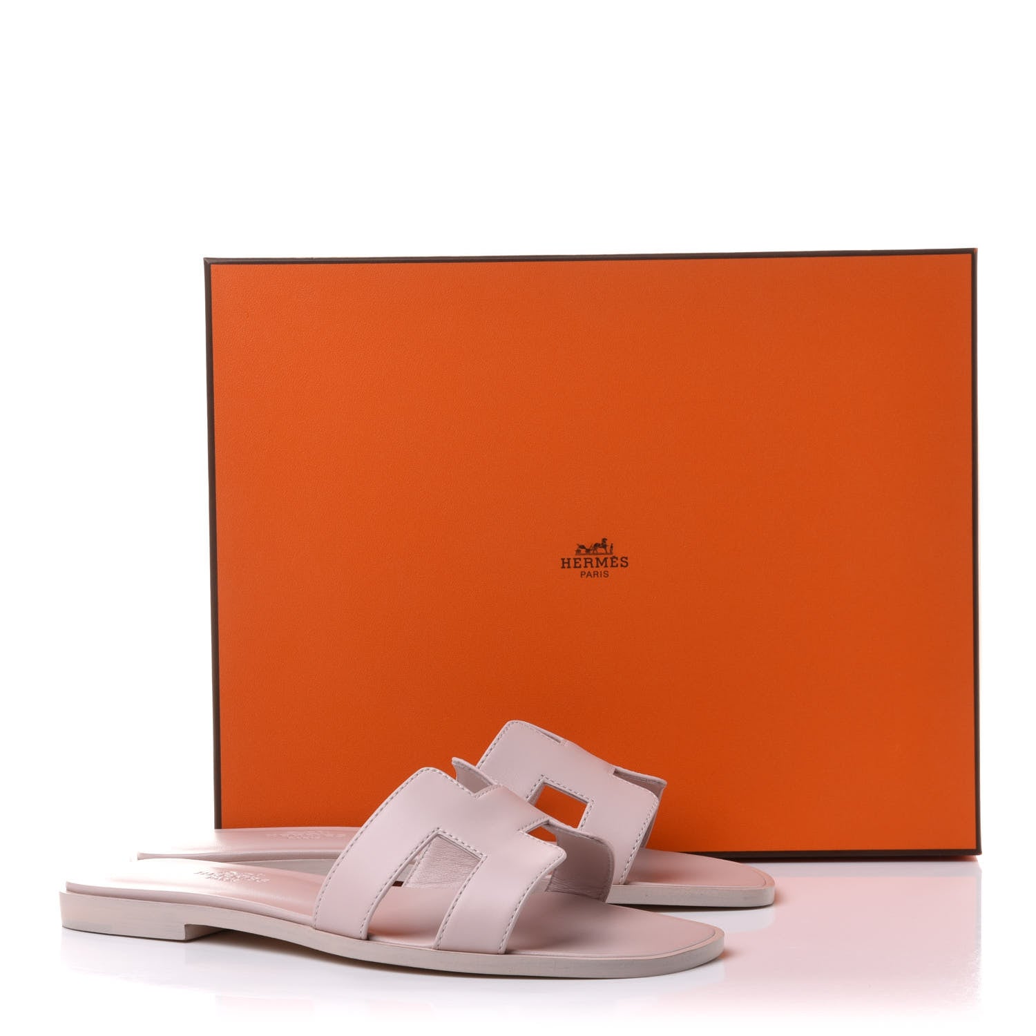 Hermes Calfskin Oran Sandals 36 Rose Petale 10 of 10