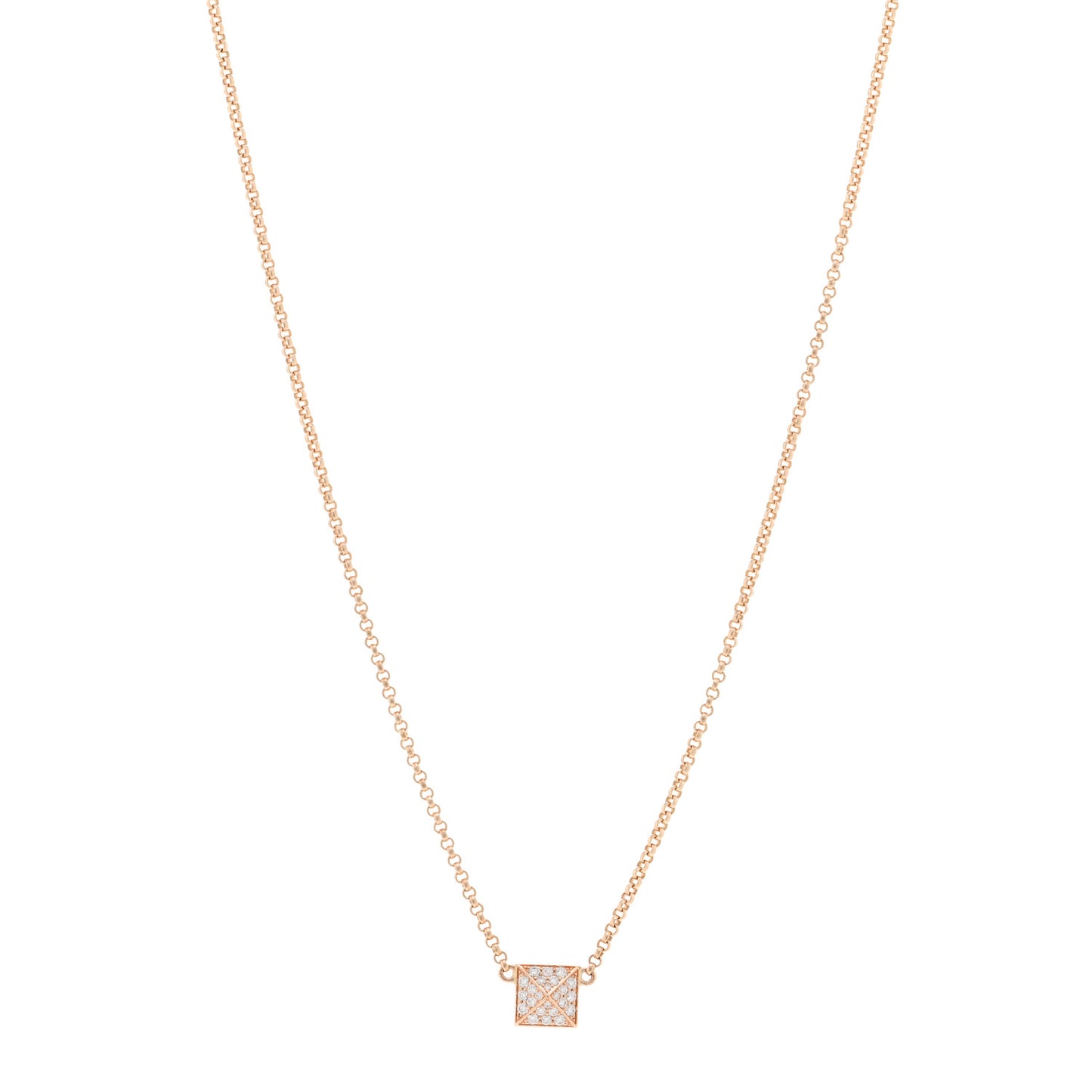 18K Rose Gold Diamond Clou d'H Pendant Necklace