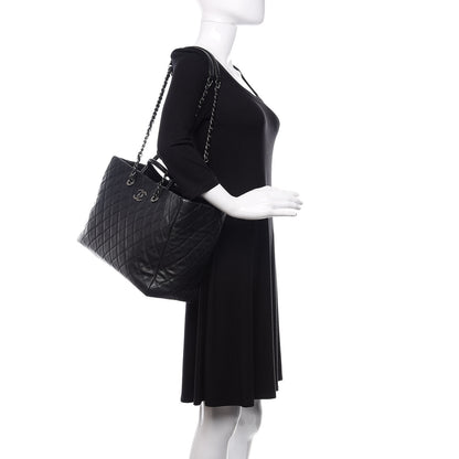 Chanel Caviar Quilted Large Coco Handle Shopping Tote Black 3 of 10
