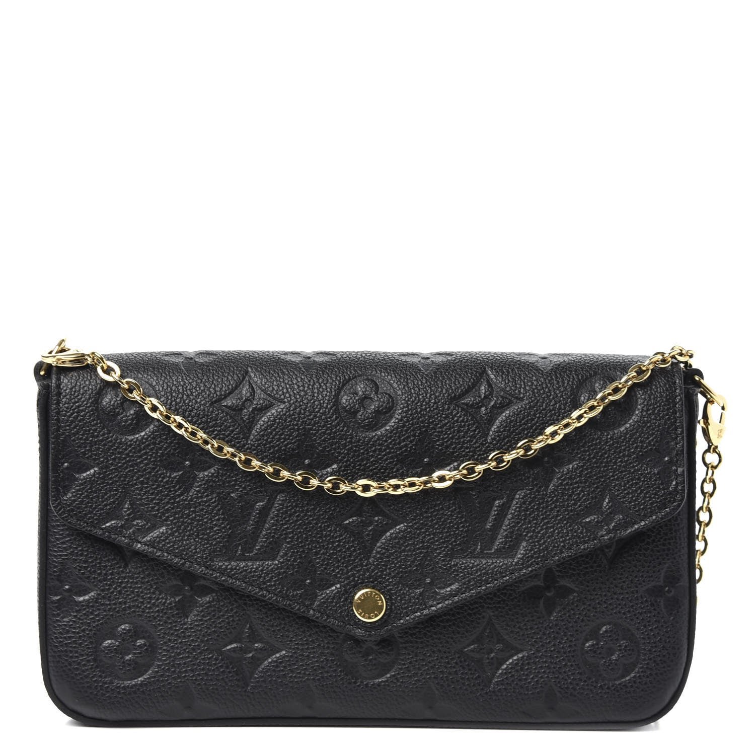 Louis Vuitton Empreinte Pochette Felicie Chain Wallet Black 1 of 9