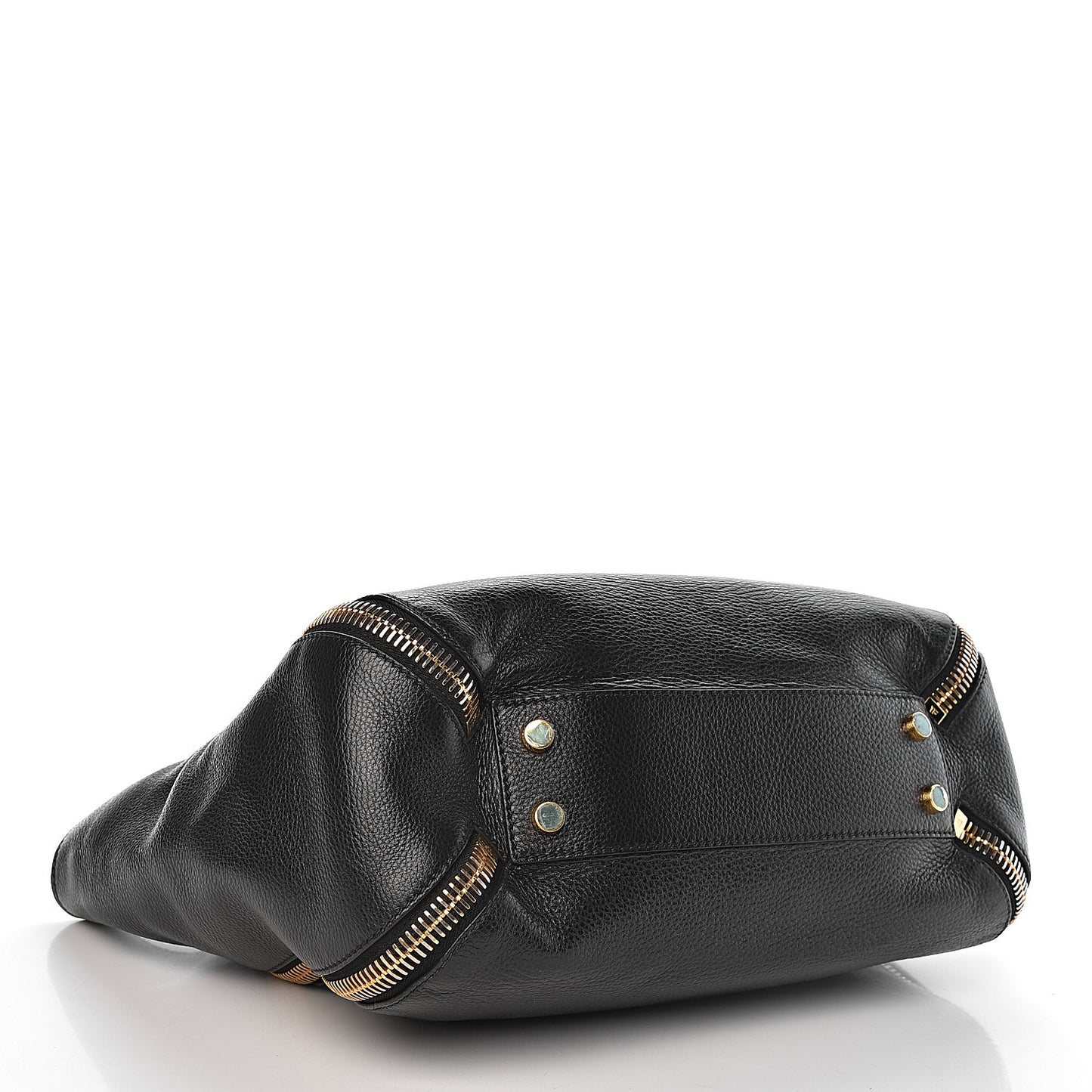 Grained Calfskin Sedgwick Medium Zipper Tote Black