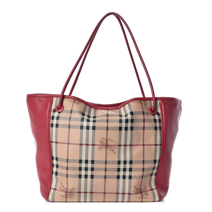 Burberry Haymarket Check Small Knots Canterbury Tote Pink 1 of 13