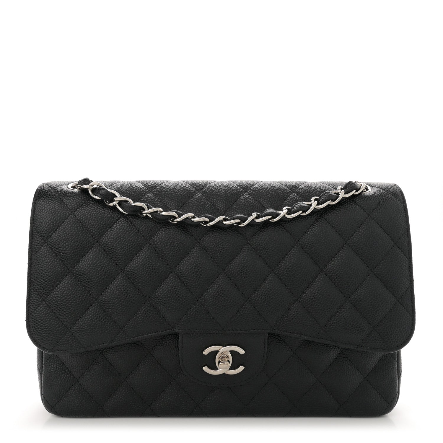 Chanel Caviar Quilted Jumbo Double Flap Black 1 of 14