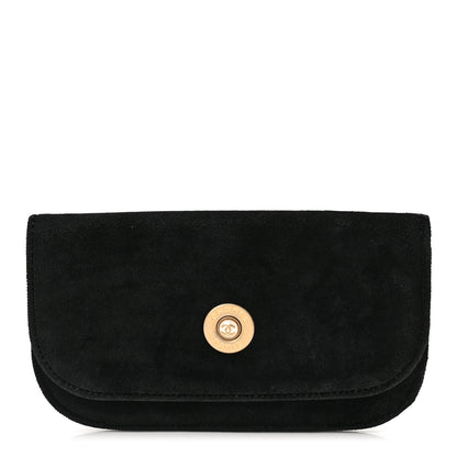 Chanel Velvet Flap Pouch Black 1 of 6
