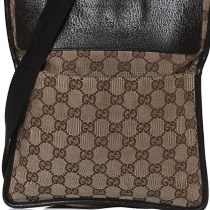 Gucci Monogram Messenger Crossbody Web Bag Dark Brown 8 of 14