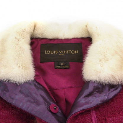 Louis Vuitton Mink Wool Jacket Pink 36 5 of 7