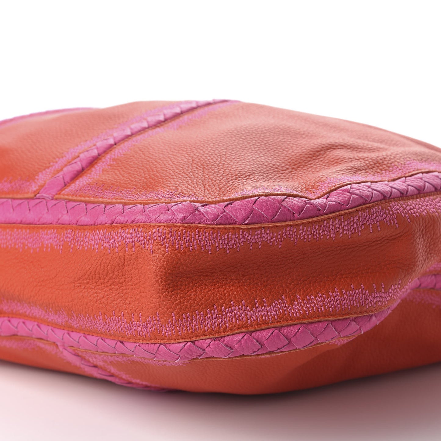 Washed Cervo Deerskin Braided Hobo Fire Shock