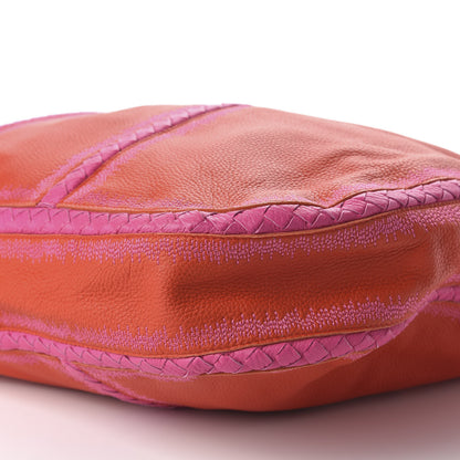 Bottega Veneta Washed Cervo Deerskin Braided Hobo Fire Shock 7 of 9