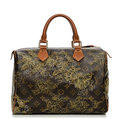 Louis Vuitton Monogram Dentelle Speedy 30 Gold 1 of 8