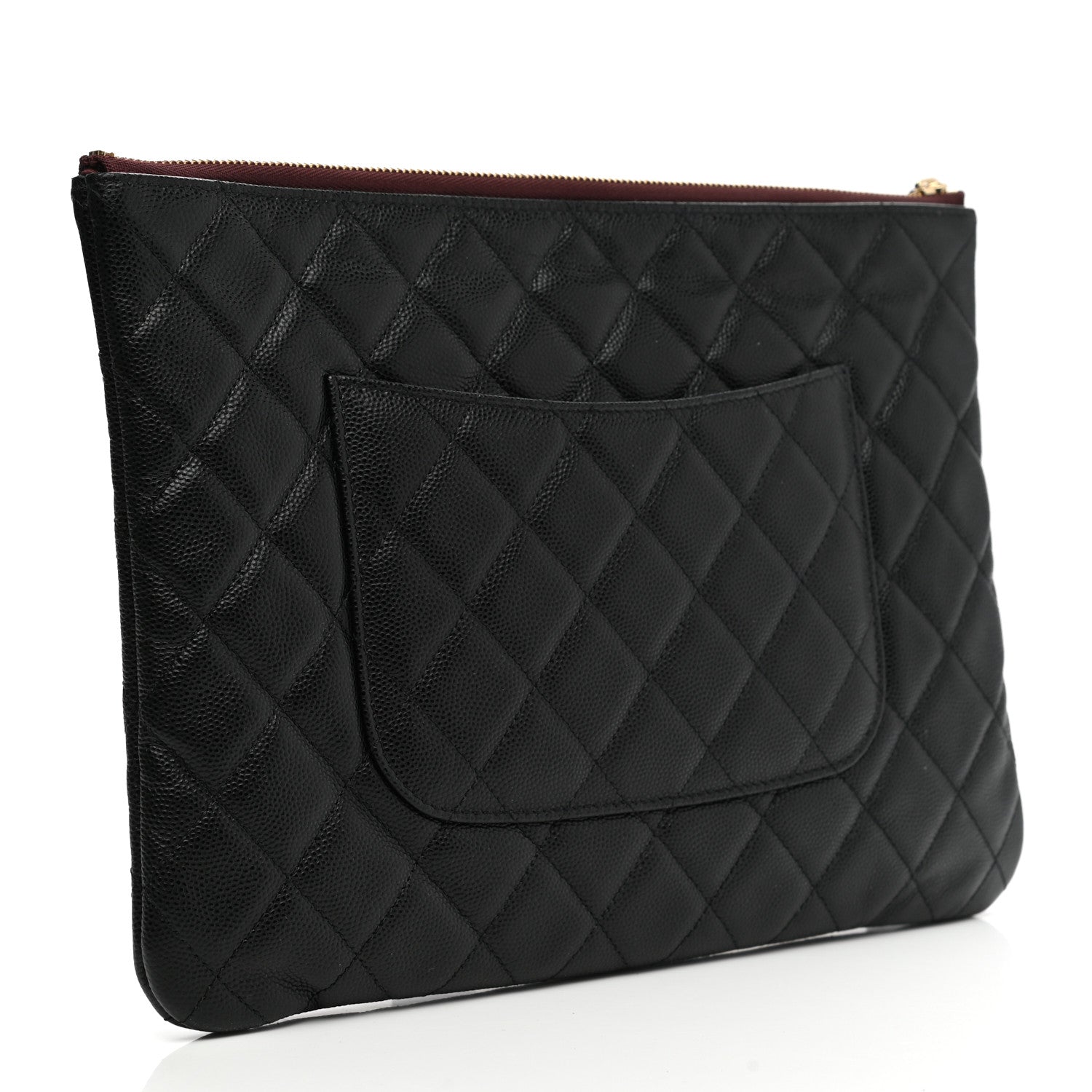 Chanel Caviar Quilted Medium Cosmetic Case Black 3 of 9