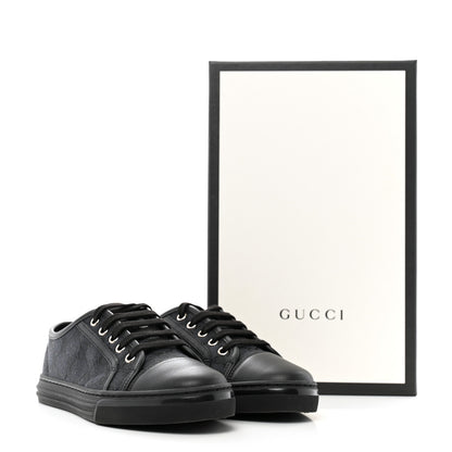 Gucci GG Monogram Calfskin Womens Low Top Sneakers 36 Piombo Black 11 of 11