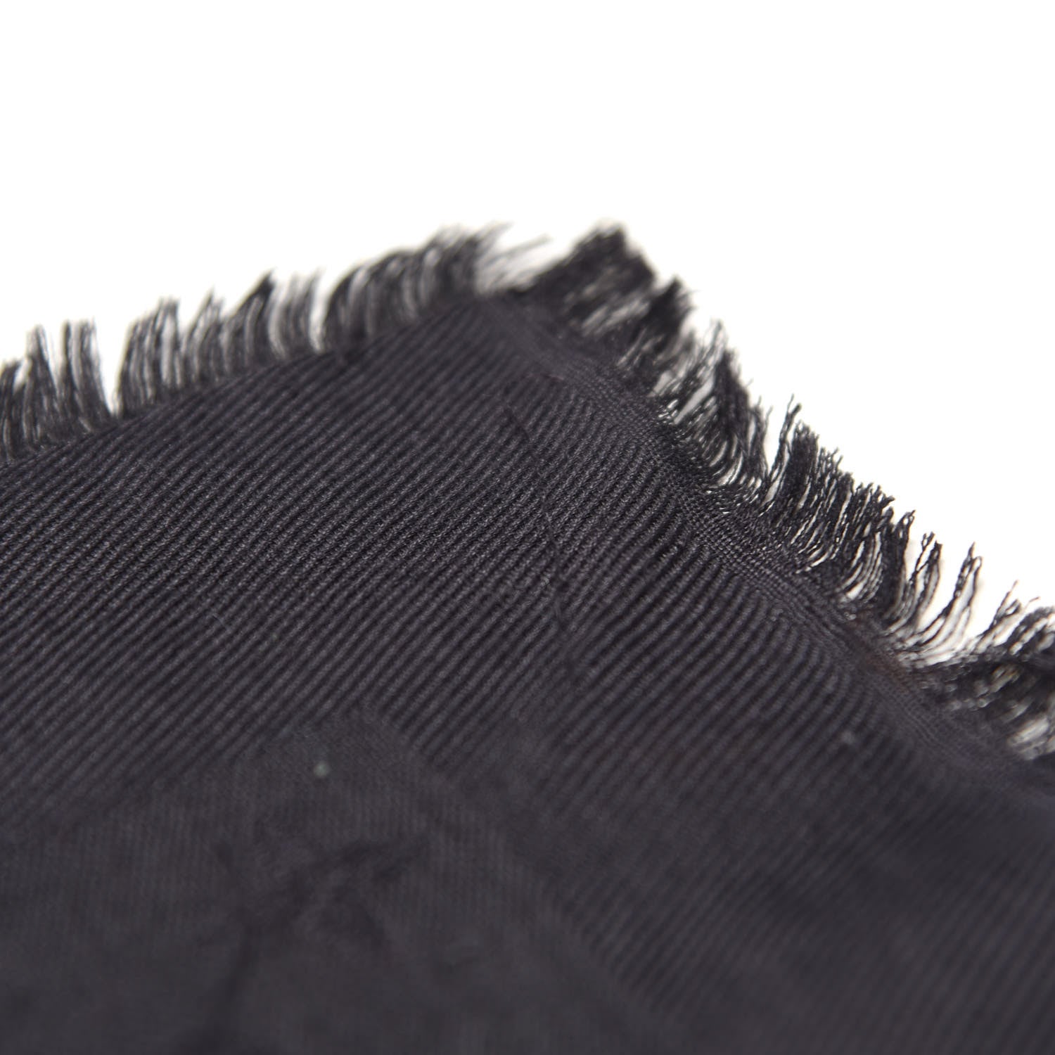 Louis Vuitton Wool Silk Monogram Shawl Black 14 of 17