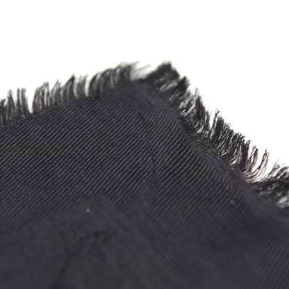 Louis Vuitton Wool Silk Monogram Shawl Black 14 of 17