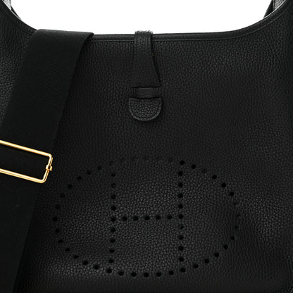 Hermes Taurillon Clemence Evelyne III PM Black 8 of 10