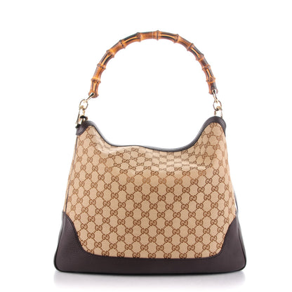 Gucci Monogram Diana Medium Bamboo Shoulder Bag Brown 1 of 7
