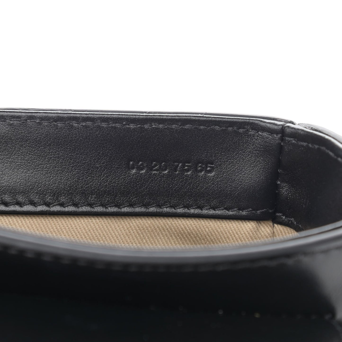 Shiny Calfskin Suede Mini C Double Carry Black