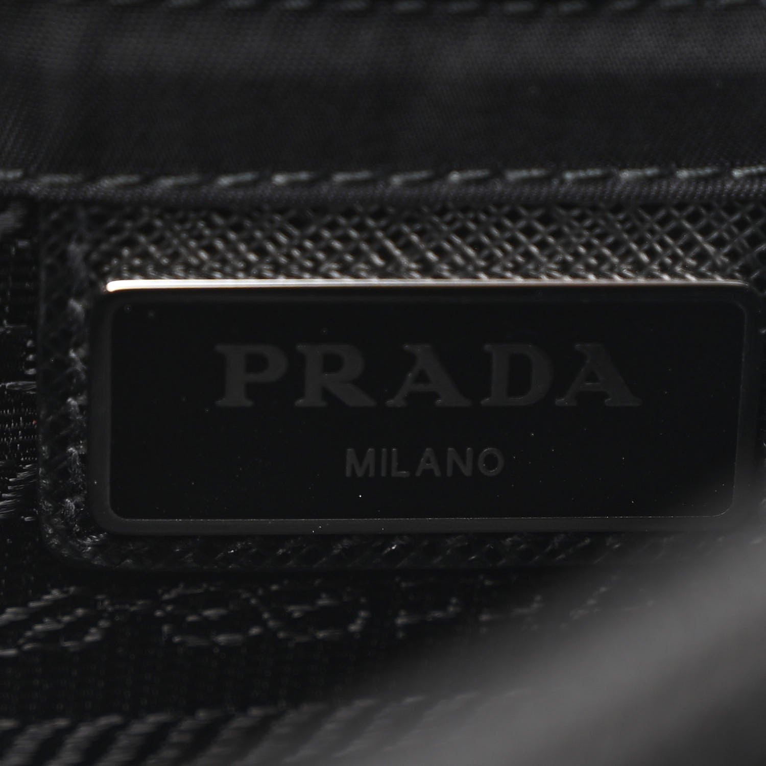 Prada Re-Nylon Saffiano Pocket Double Snap Buckle Shoulder Bag Black 7 of 12