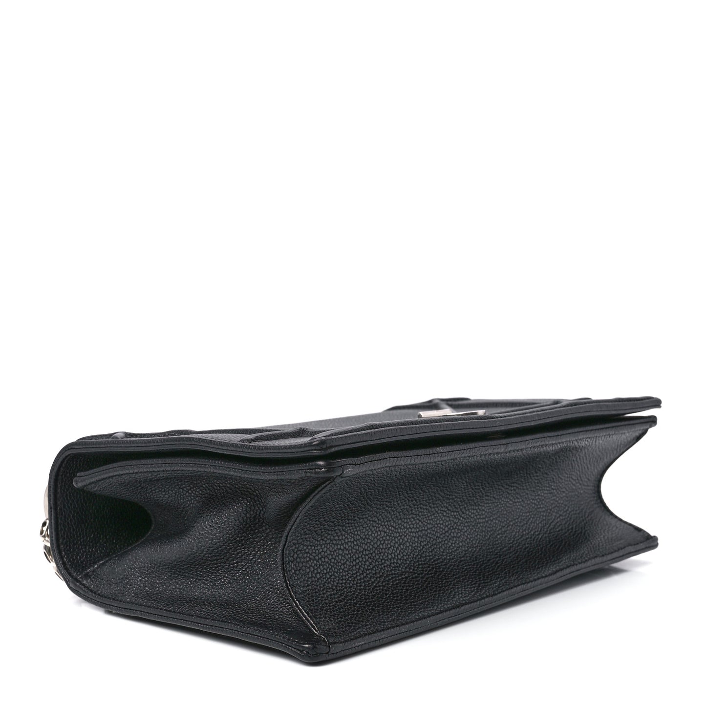 Grained Calfskin Medium Diorama Flap Bag Black