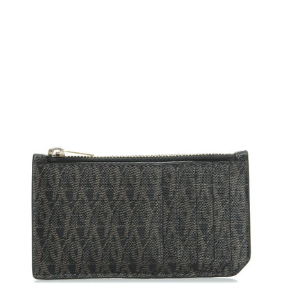 Saint Laurent Classic Toile Monogram 5 Fragments Zip Pouch Card Holder Black 1 of 7