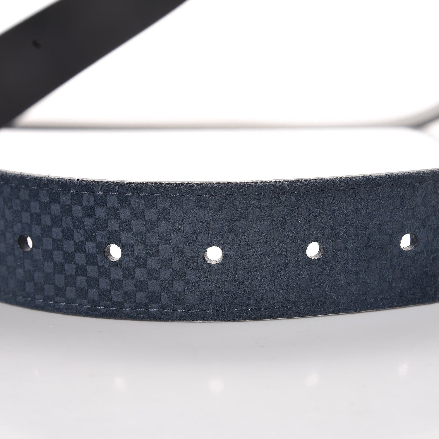 Louis Vuitton Suede Calfskin Mini Damier 40mm Belt 100 40 Blue 7 of 8