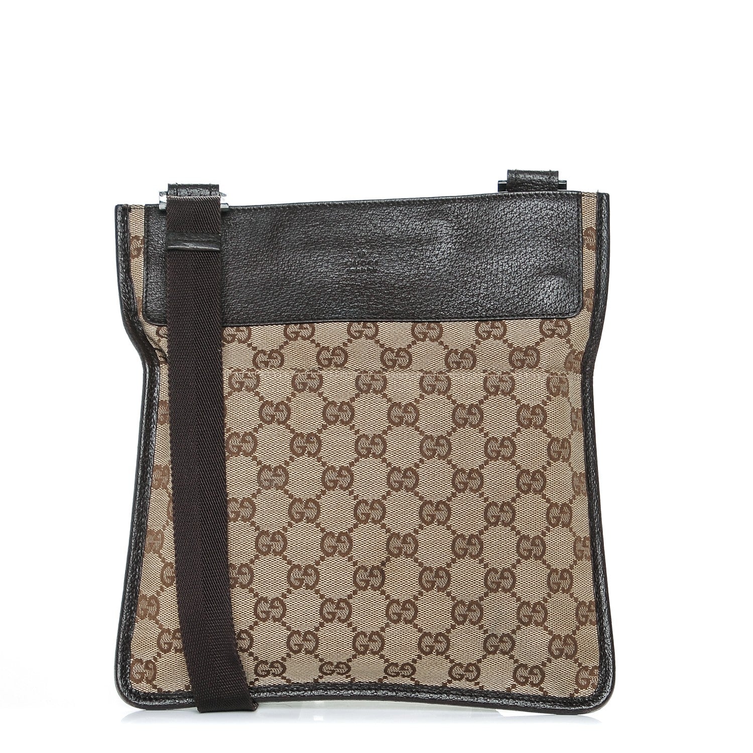 Gucci Monogram Messenger Crossbody Bag Dark Brown 1 of 6