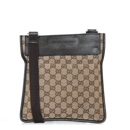 Gucci Monogram Messenger Crossbody Bag Dark Brown 1 of 6