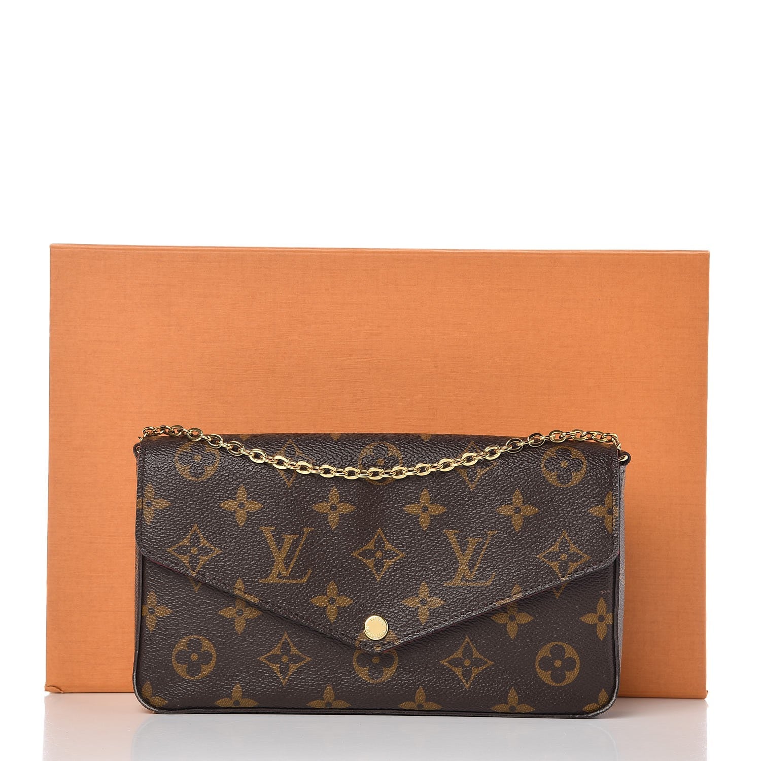 Louis Vuitton Monogram Pochette Felicie Chain Wallet Fuchsia 14 of 14