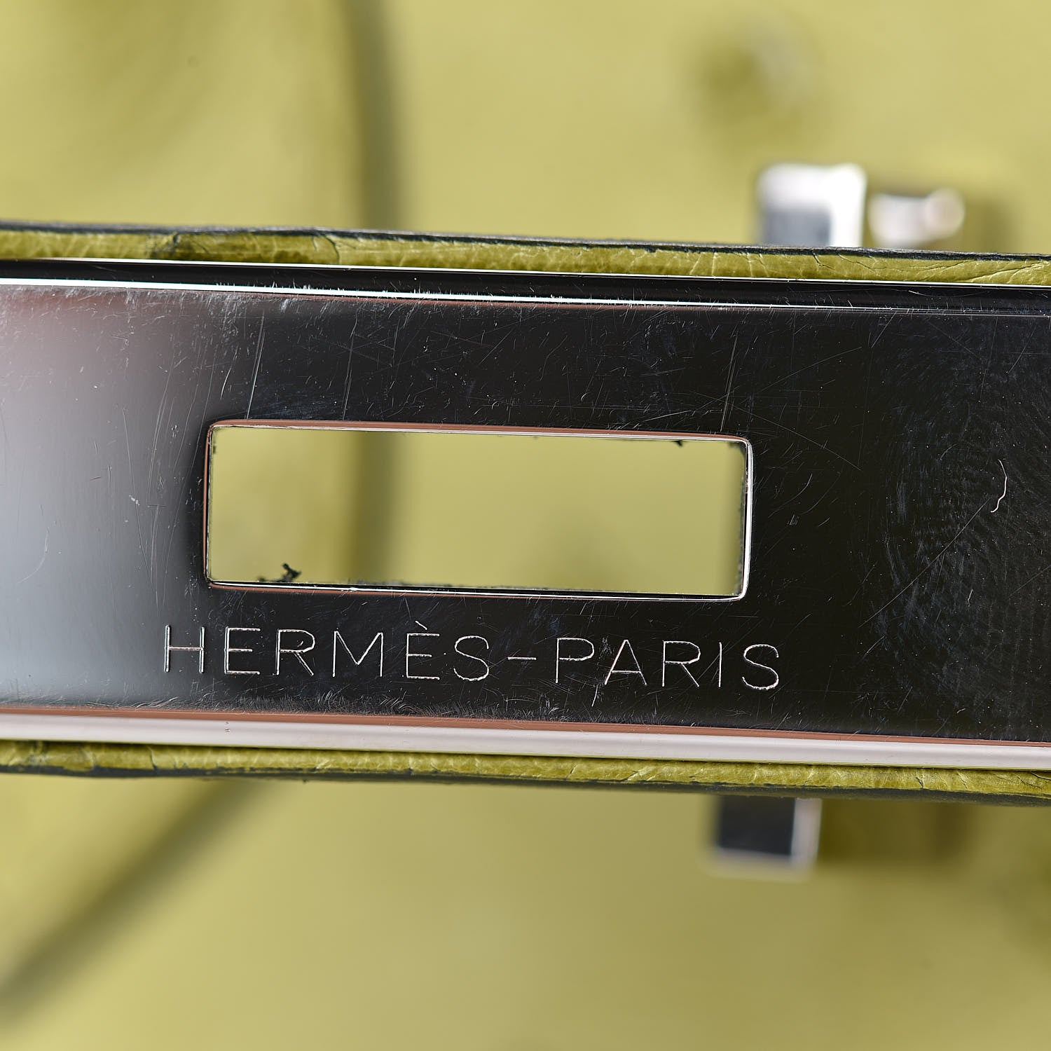 Hermes Ostrich Birkin 30 Vert Anis 18 of 29