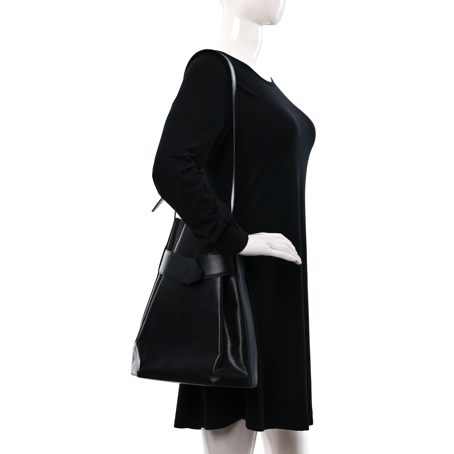 Louis Vuitton Epi Sac D'Epaule GM Black 2 of 7