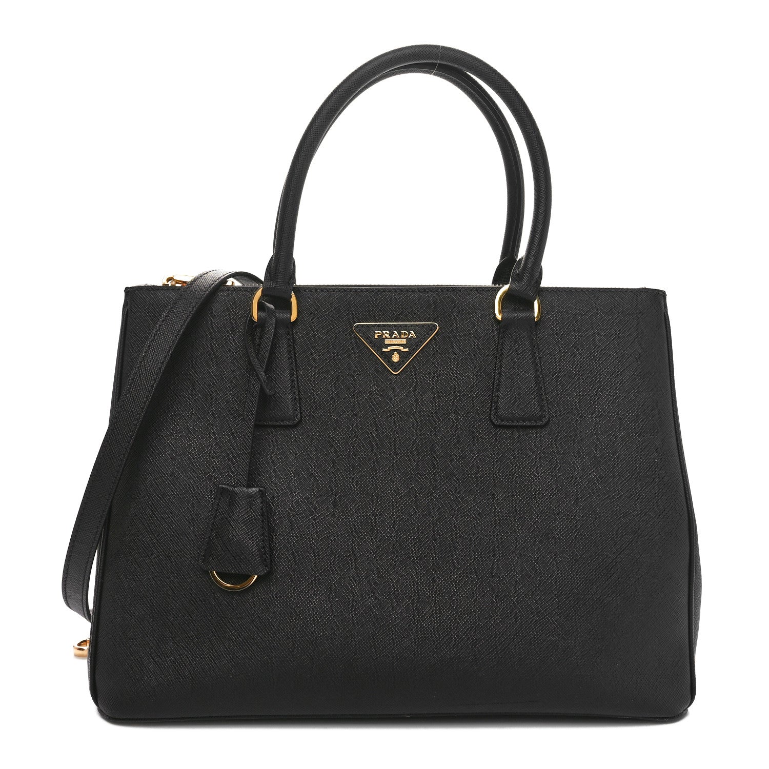 Prada Saffiano Lux Large Galleria Double Zip Tote Black 1 of 9