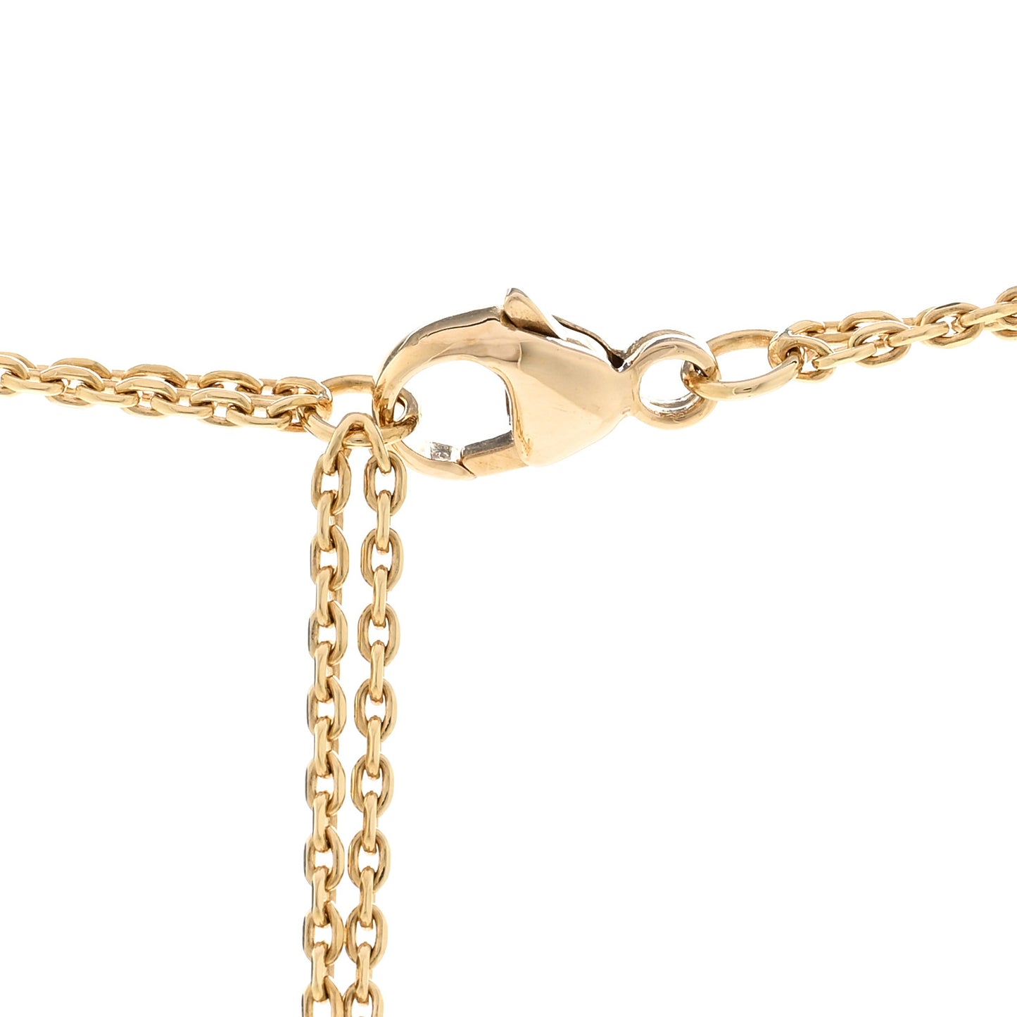 18K Yellow Gold Diamond Move Double Chain Pave Necklace