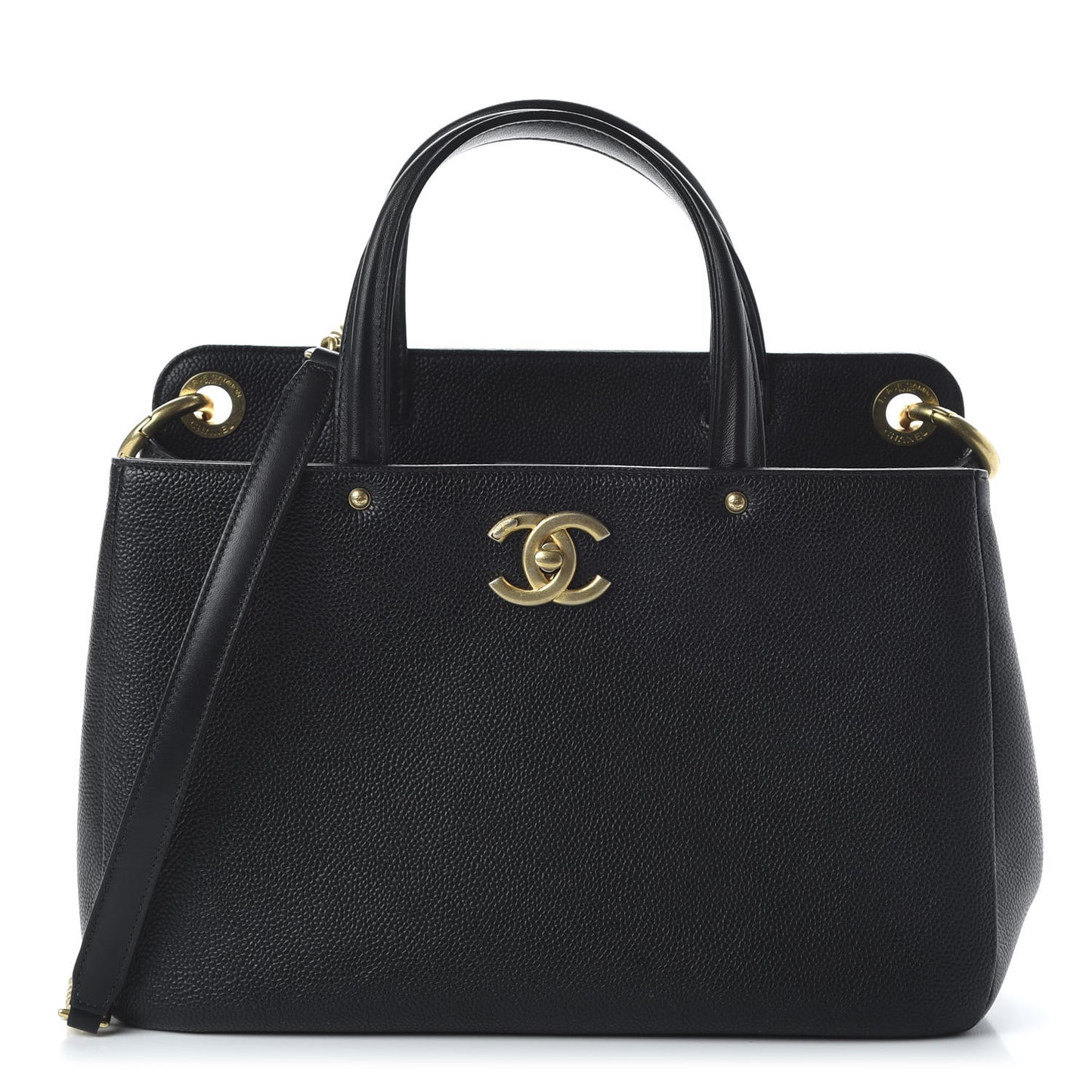 Caviar Small Shopping Tote Black