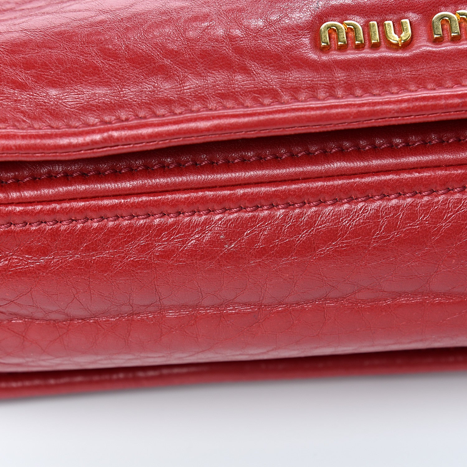 Miu Miu Nappa Padded Shoulder Bag Rubino 15 of 20