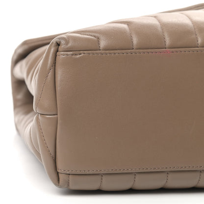 Saint Laurent Calfskin Y Quilted Monogram Medium Loulou Chain Satchel Light Brown 5 of 12