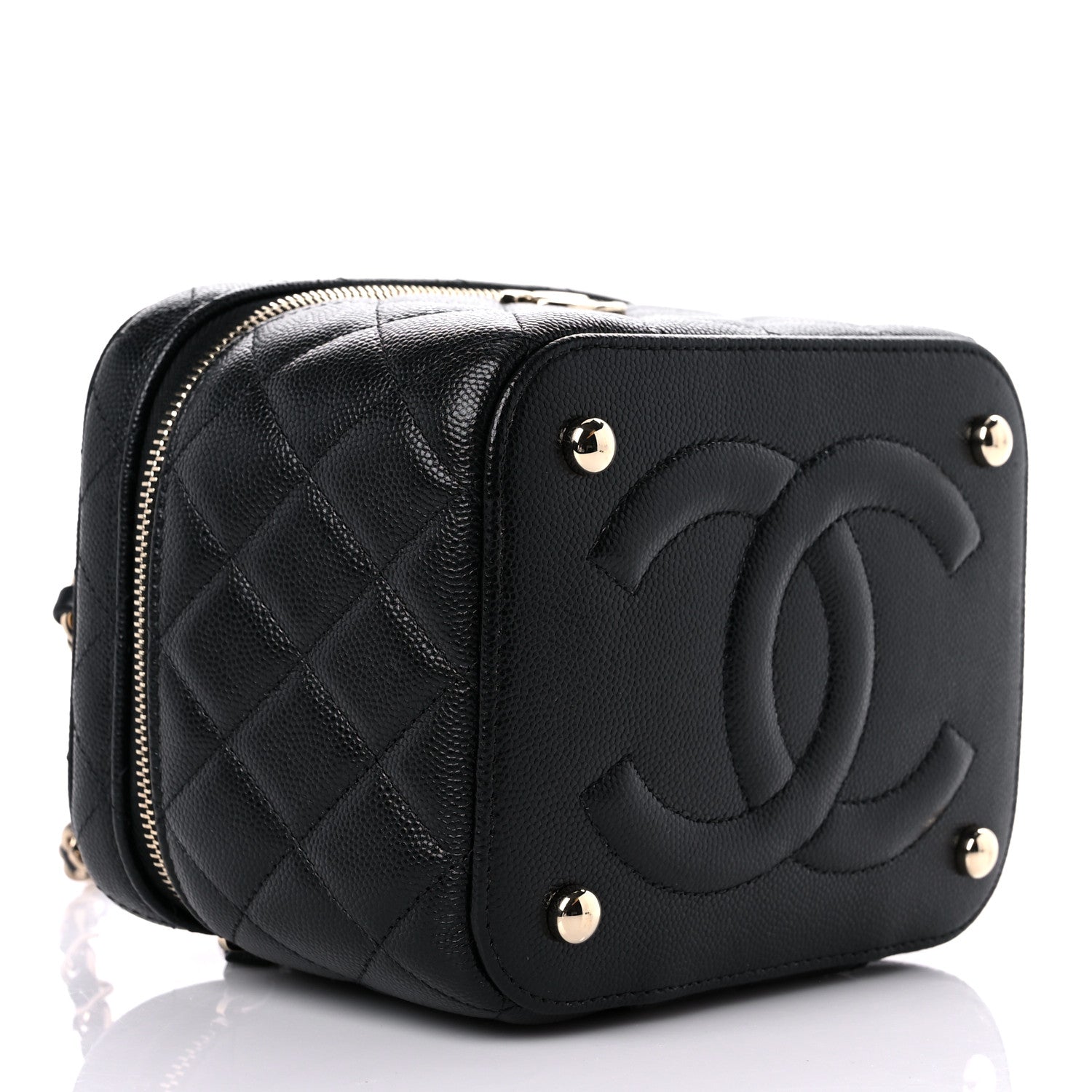 Chanel Caviar Quilted Small CC Vanity Case Black 3 of 9