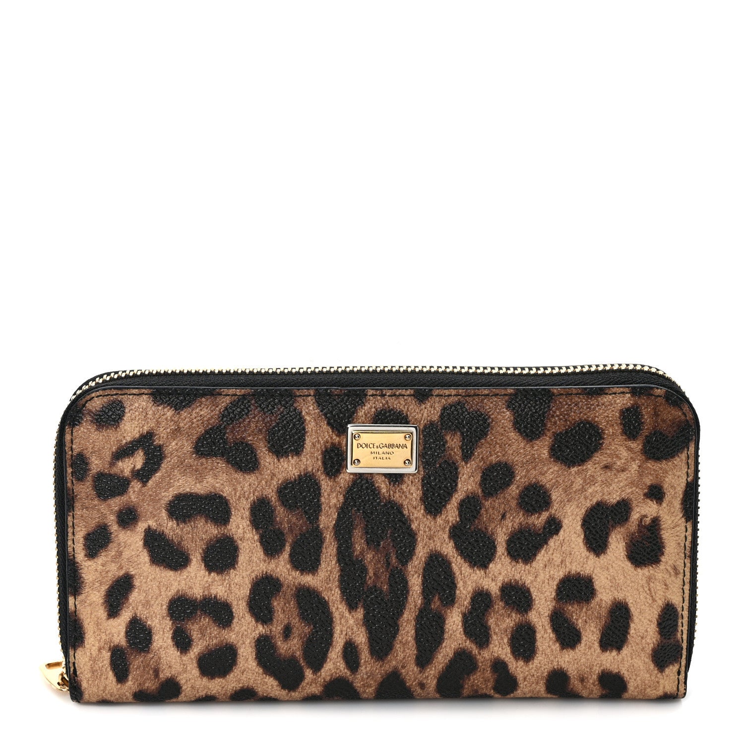 Dolce & Gabbana Dauphine Leopard Print Zip Around Wallet 1 of 9