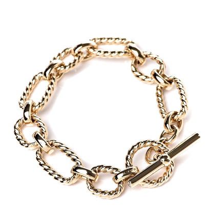 David Yurman 18K Yellow Gold Diamond 12.5mm Cushion Link Bracelet 3 of 5
