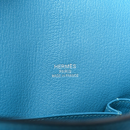 Hermes Taurillon Clemence Jypsiere 31 Turquoise 6 of 10