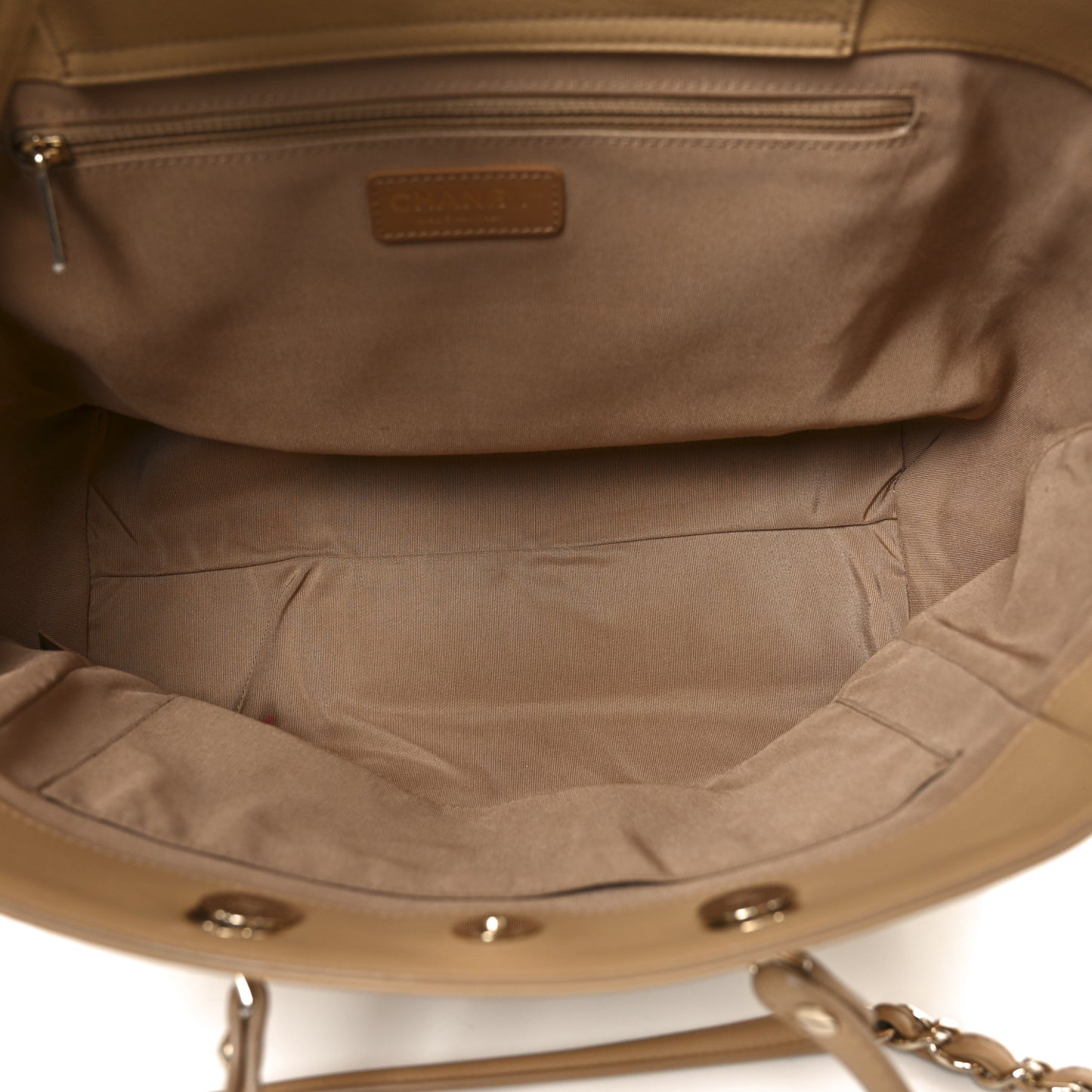 Bullskin Stitched Medium Shopping Bag Beige