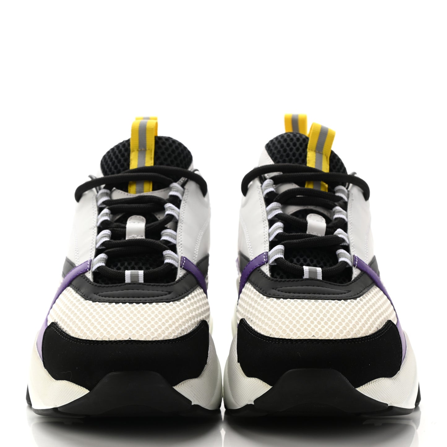 Technical Mesh Calfskin Mens B22 Sneakers 45 Violet White