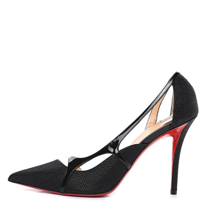Christian Louboutin Glitter Edith 100 Pumps 40.5 Black 1 of 8