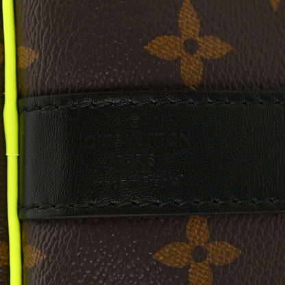 Louis Vuitton Monogram Macassar Keepall Bandouliere 50 Florescent Yellow 5 of 8