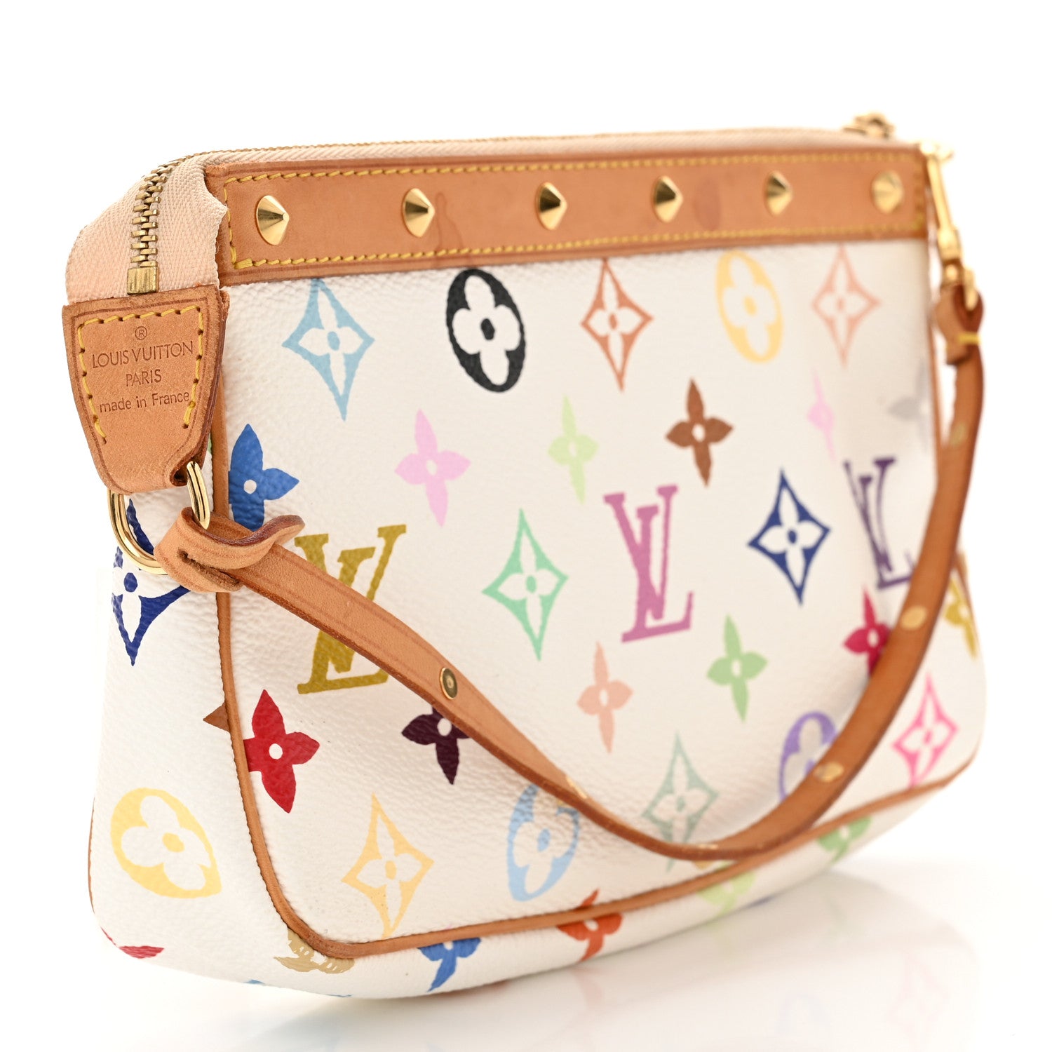 Louis Vuitton LOUIS VUITTON Monogram Multicolor Pochette Accessories White 2 of 10