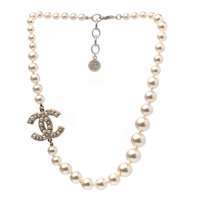 Chanel Pearl CC 100th Anniversary Necklace Light Gold 3 of 5