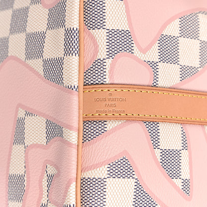 Louis Vuitton Damier Azur Tahitienne Speedy Bandouliere 30 Rose Ballerine 6 of 11